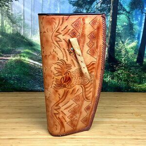 Vintage Tooled Leather Arrow Quiver